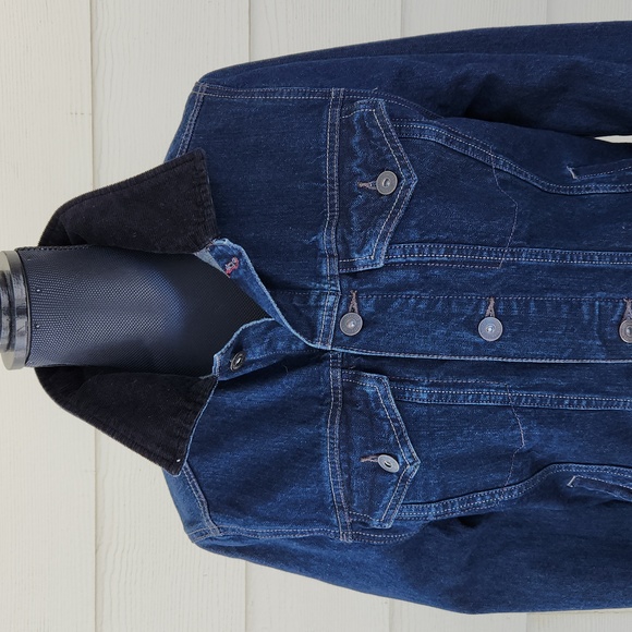 Jean Jacket AEROPOSTALE Dark Blue Wash Denim (Size S) - Picture 5 of 14